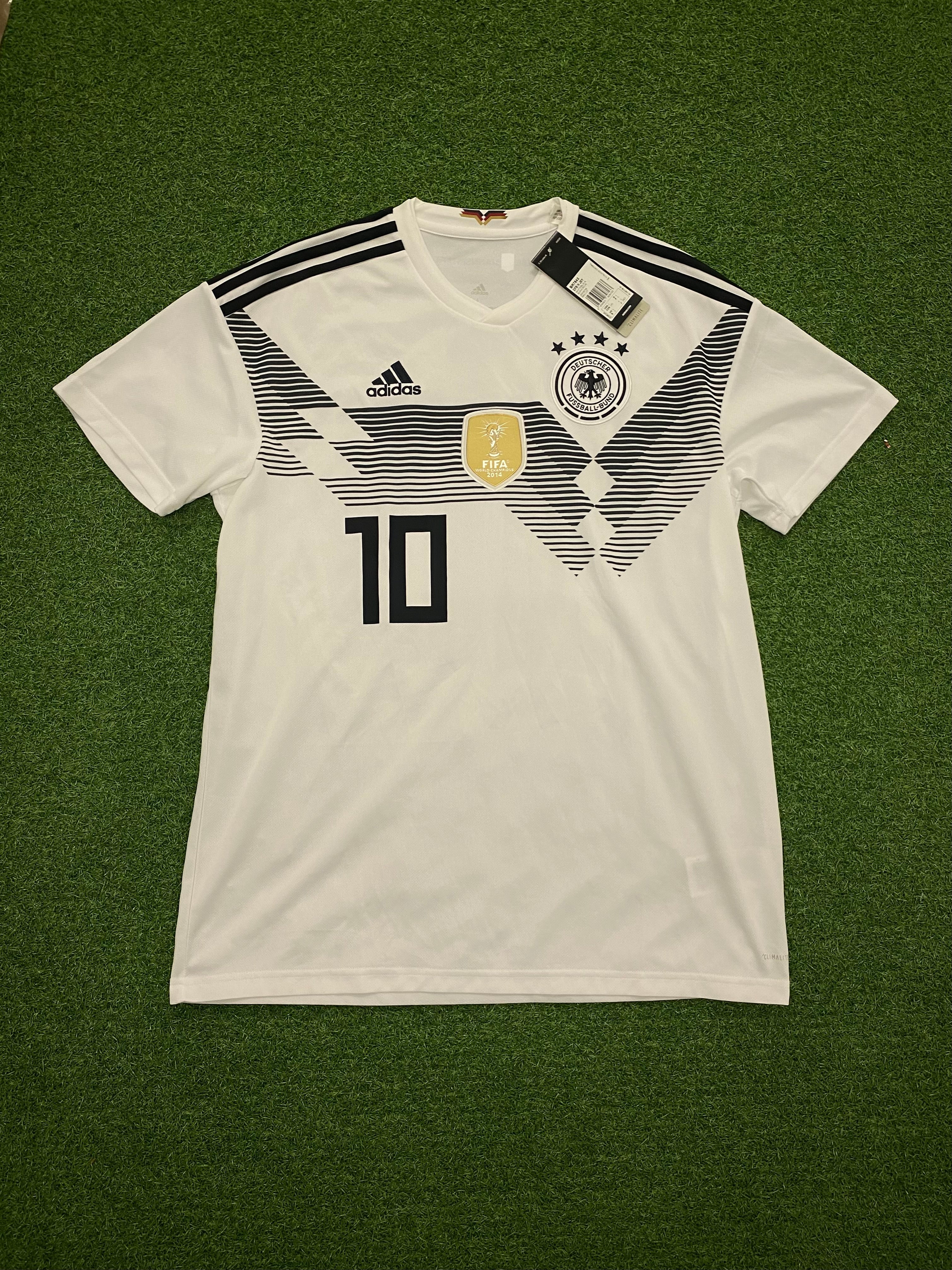 adidas DFB Deutschland Trikot Home Herren WM 2018 L - ÖZIL 10 - Flock schief