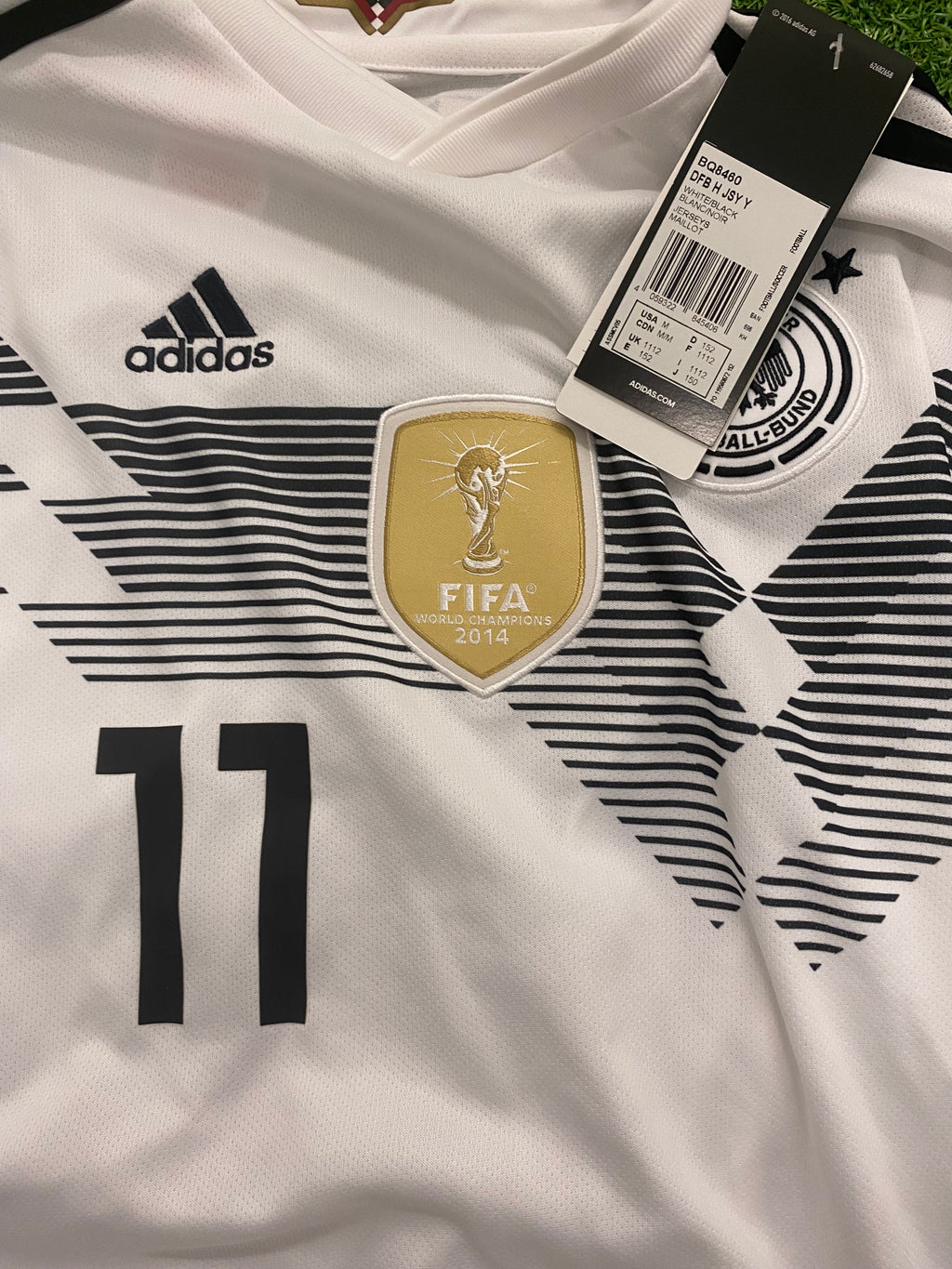 adidas DFB Deutschland Trikot Home Kids WM 2018 152 - REUS 11 - Flock schief