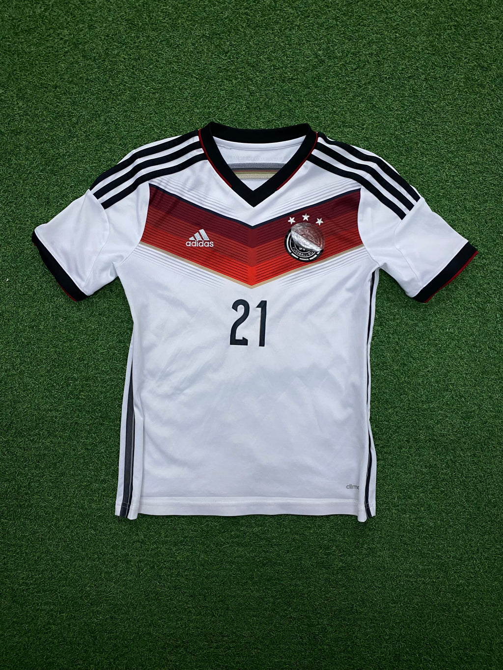 adidas DFB Deutschland Trikot Kinder WM 2014 152 - REUS 21 - Logo löst sich