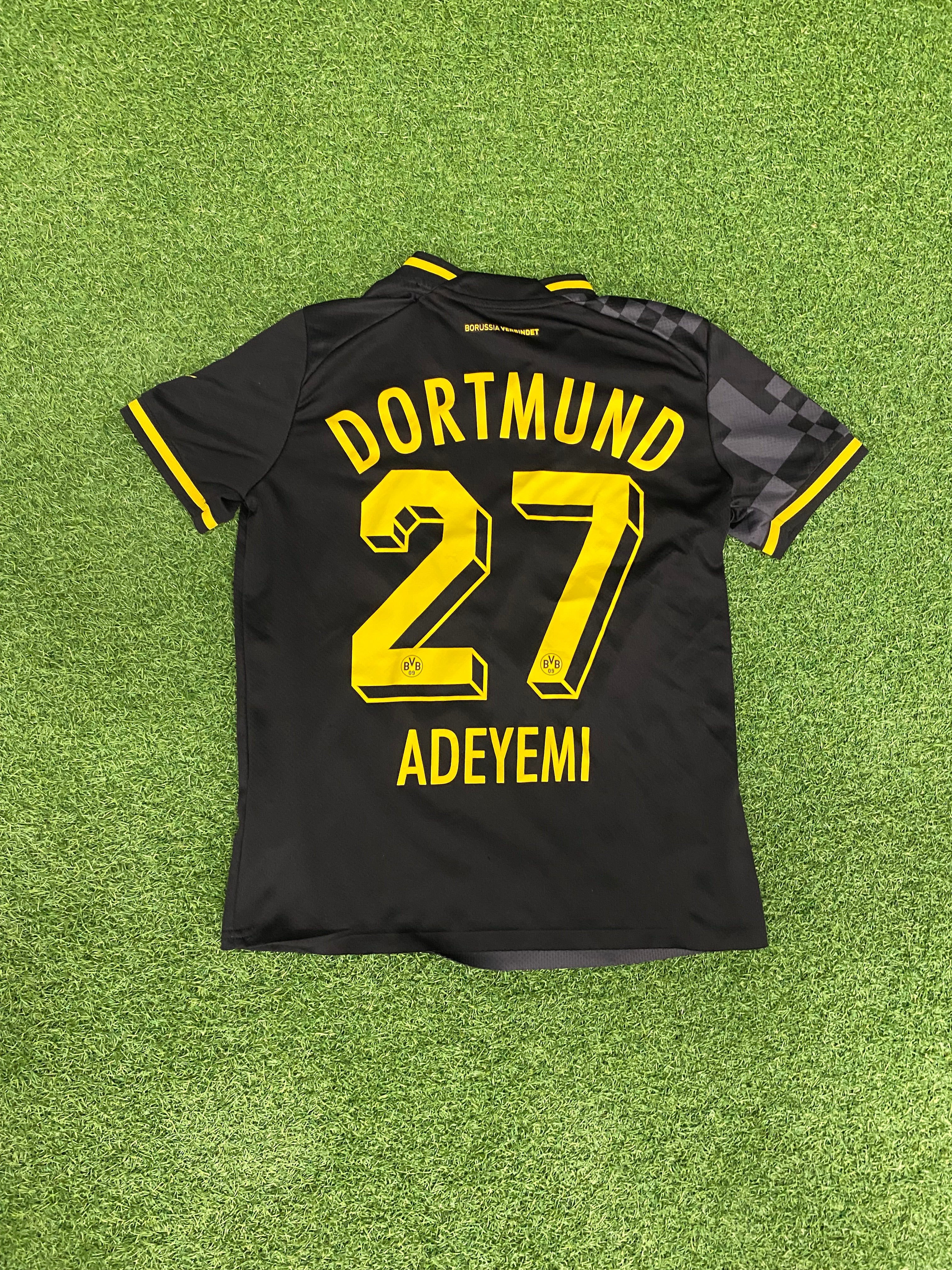 puma BVB BORUSSIA DORTMUND Trikot Away Kinder 22/23 152 - ADEYEMI 27 - aufgegangene Naht am Saum