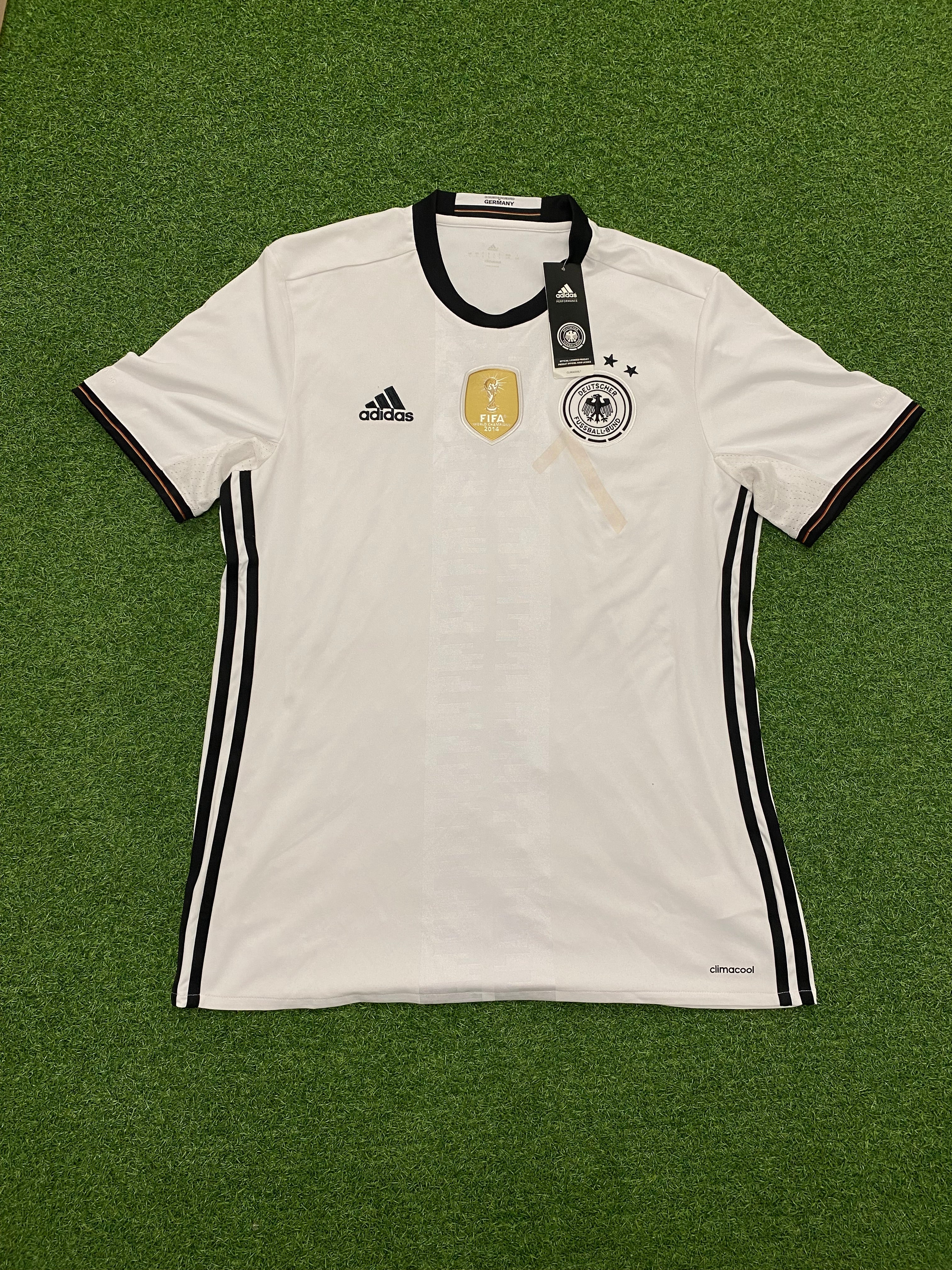 adidas DFB Deutschland Trikot Home Herren EM 2016 L - Flockabdruck unter Deutschland Logo