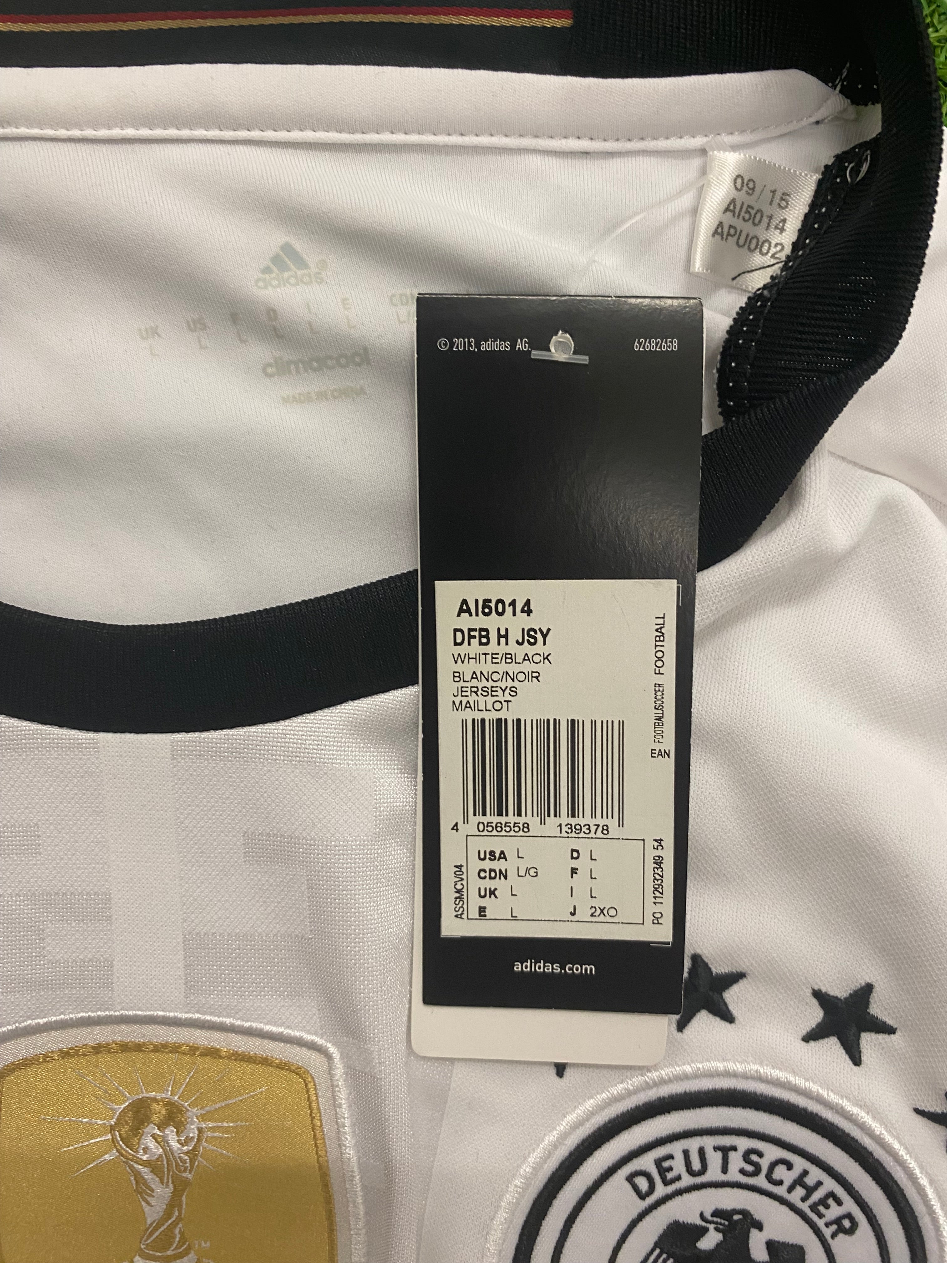 adidas DFB Deutschland Trikot Herren Home EM 2016 L - kleiner Fleck vorne