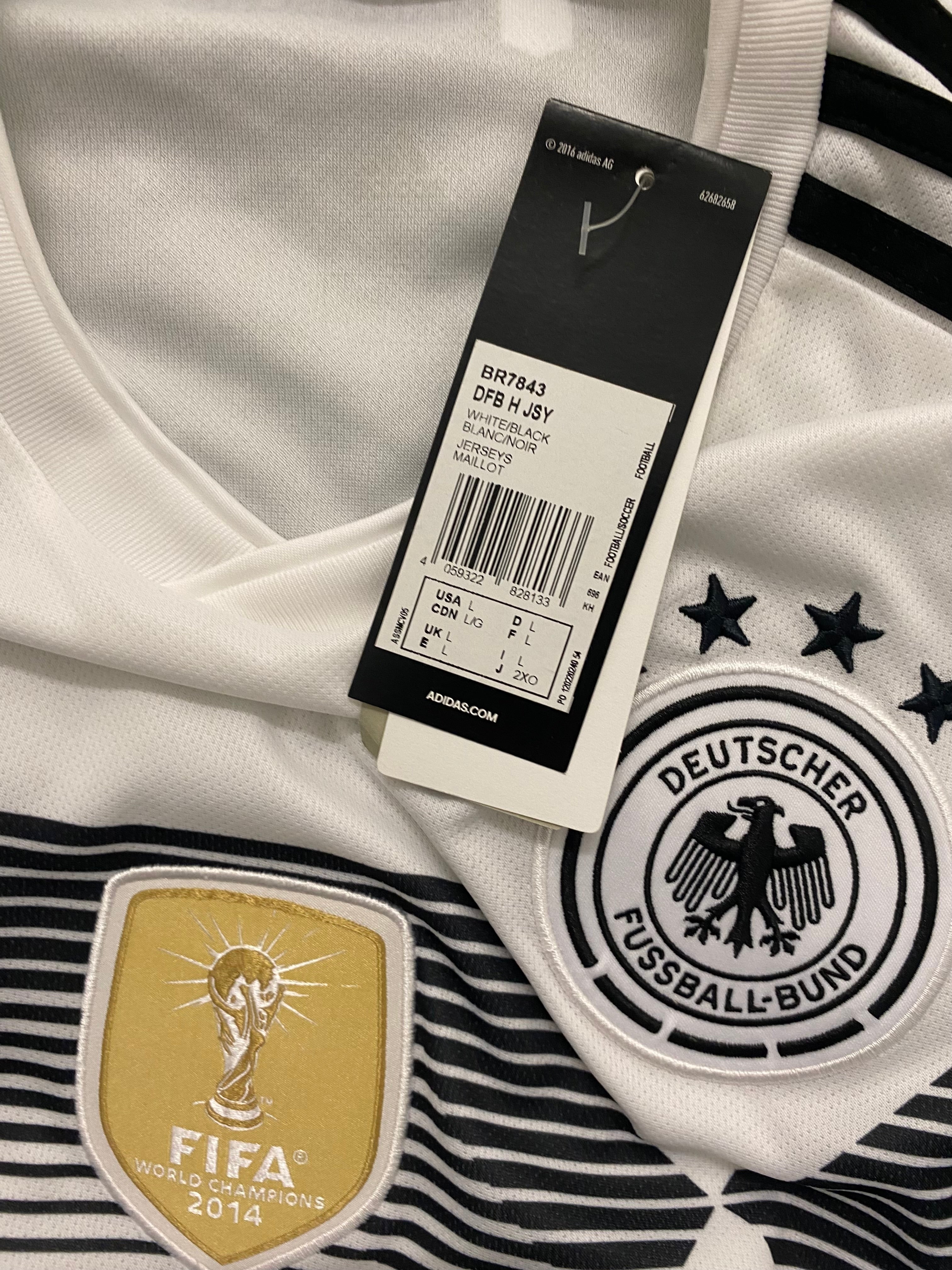 adidas DFB Deutschland Trikot Home Herren WM 2018 L - minimaler fleck vorne