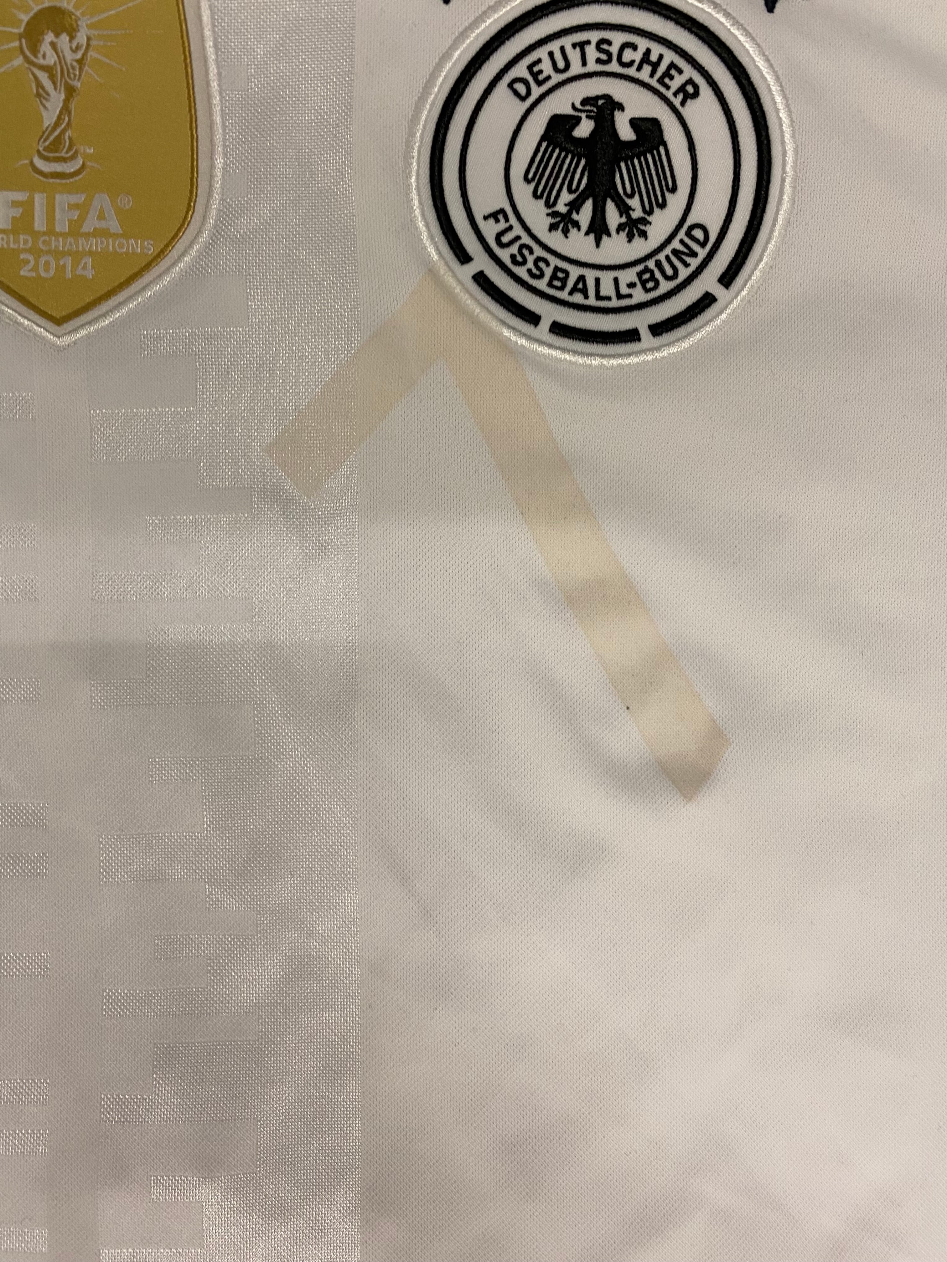adidas DFB Deutschland Trikot Home Herren EM 2016 L - Flockabdruck unter Deutschland Logo
