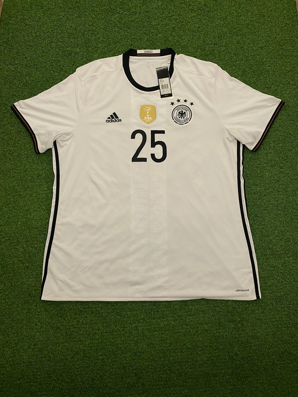 adidas DFB Deutschland Trikot Herren Home EM 2016 XXL - Wunschflock: SUSE 25 Flock leicht schief