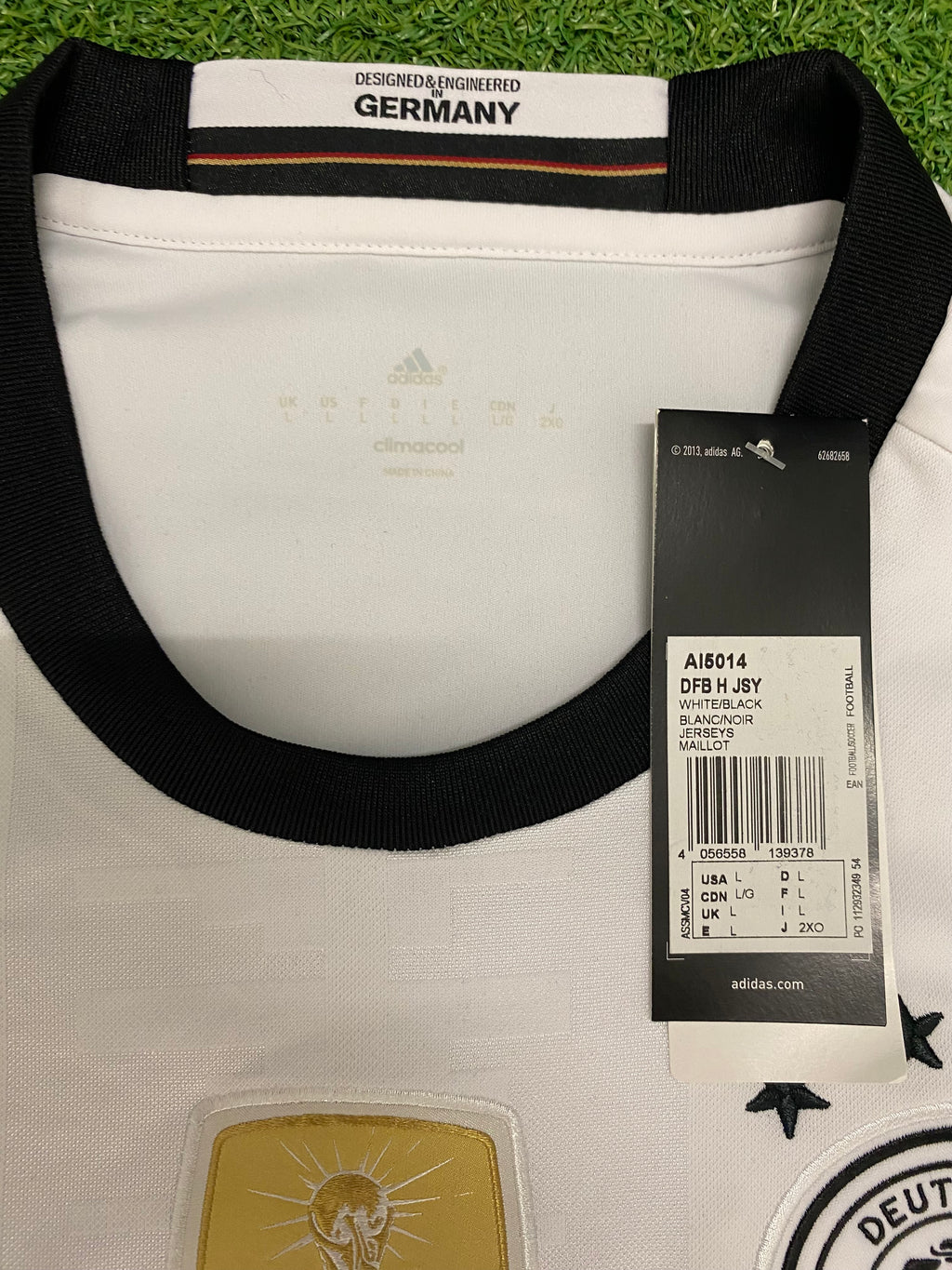 adidas DFB Deutschland Trikot Home Herren EM 2016 L - Flockabdruck unter Deutschland Logo