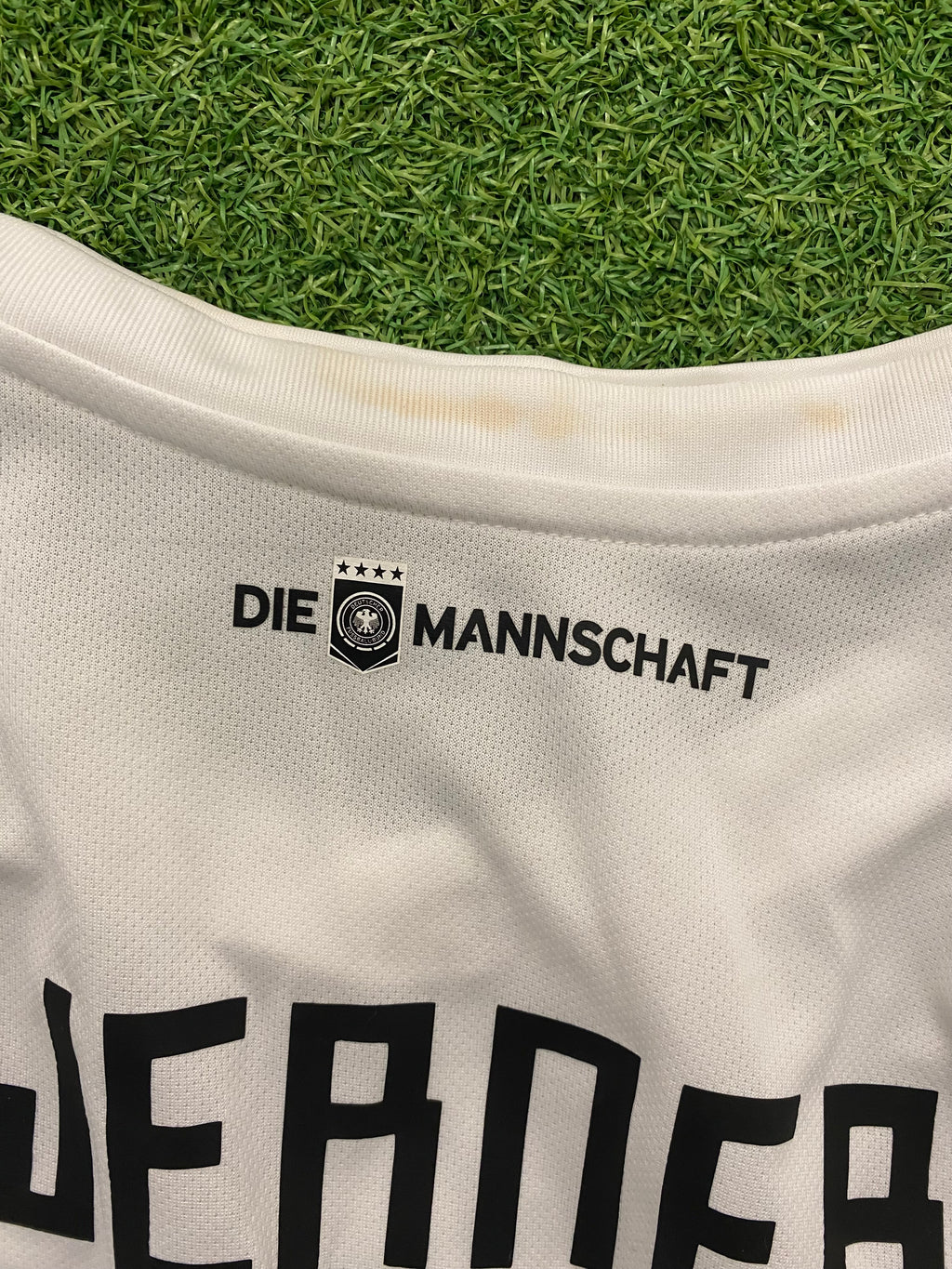 adidas DFB Deutschland Trikot Home Herren WM 2018 3XL - WERNER 11 - Nähte lösen sich , Kragen hinten etwas vergilbt