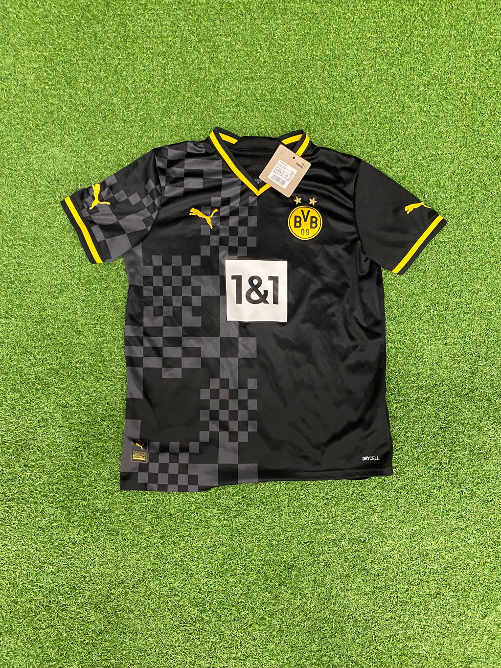 puma BVB BORUSSIA DORTMUND Trikot Away Kinder 22/23 152 - ADEYEMI 27 - aufgegangene Naht am Saum