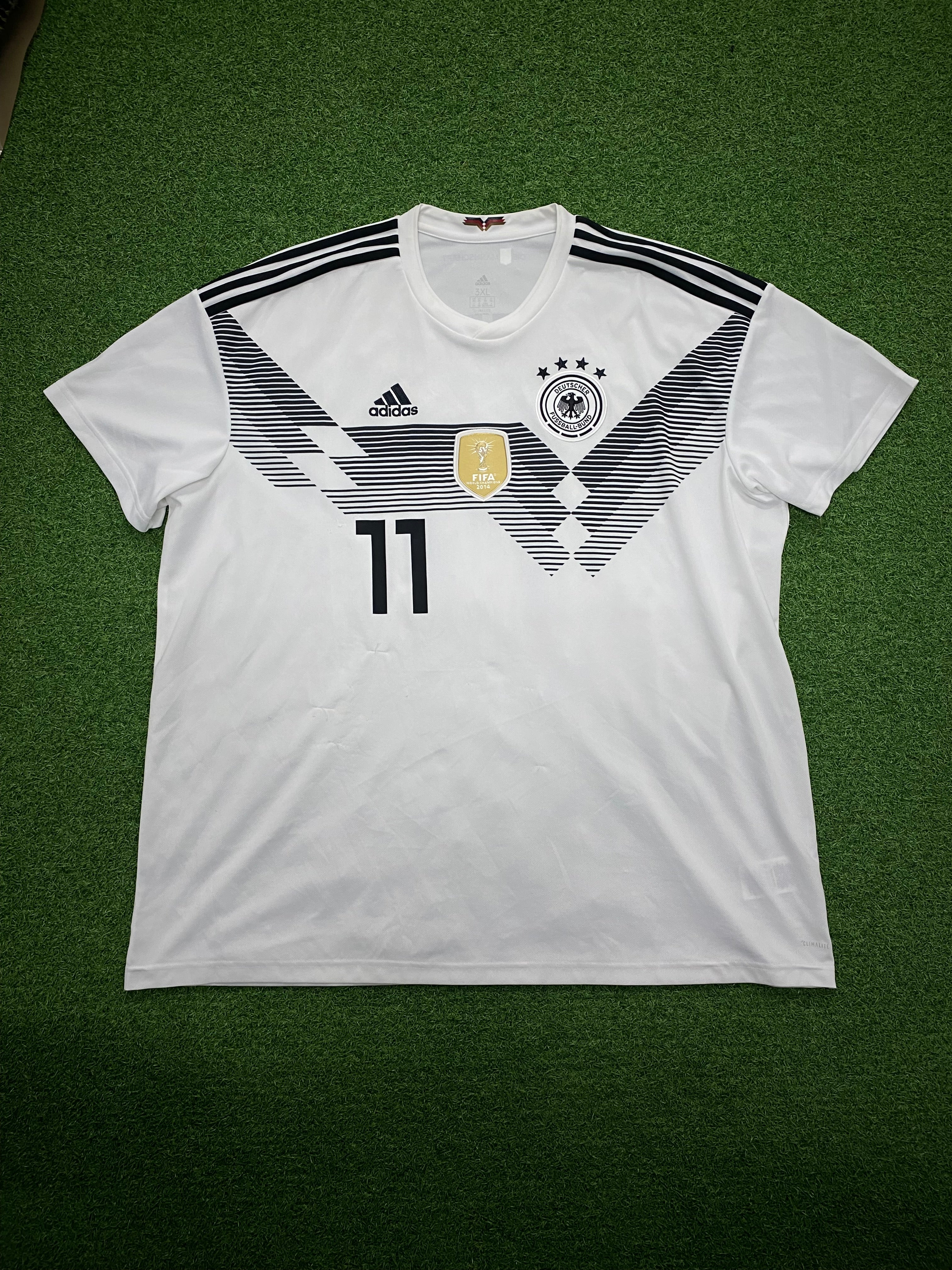adidas DFB Deutschland Trikot Home Herren WM 2018 3XL - WERNER 11 - Nähte lösen sich , Kragen hinten etwas vergilbt