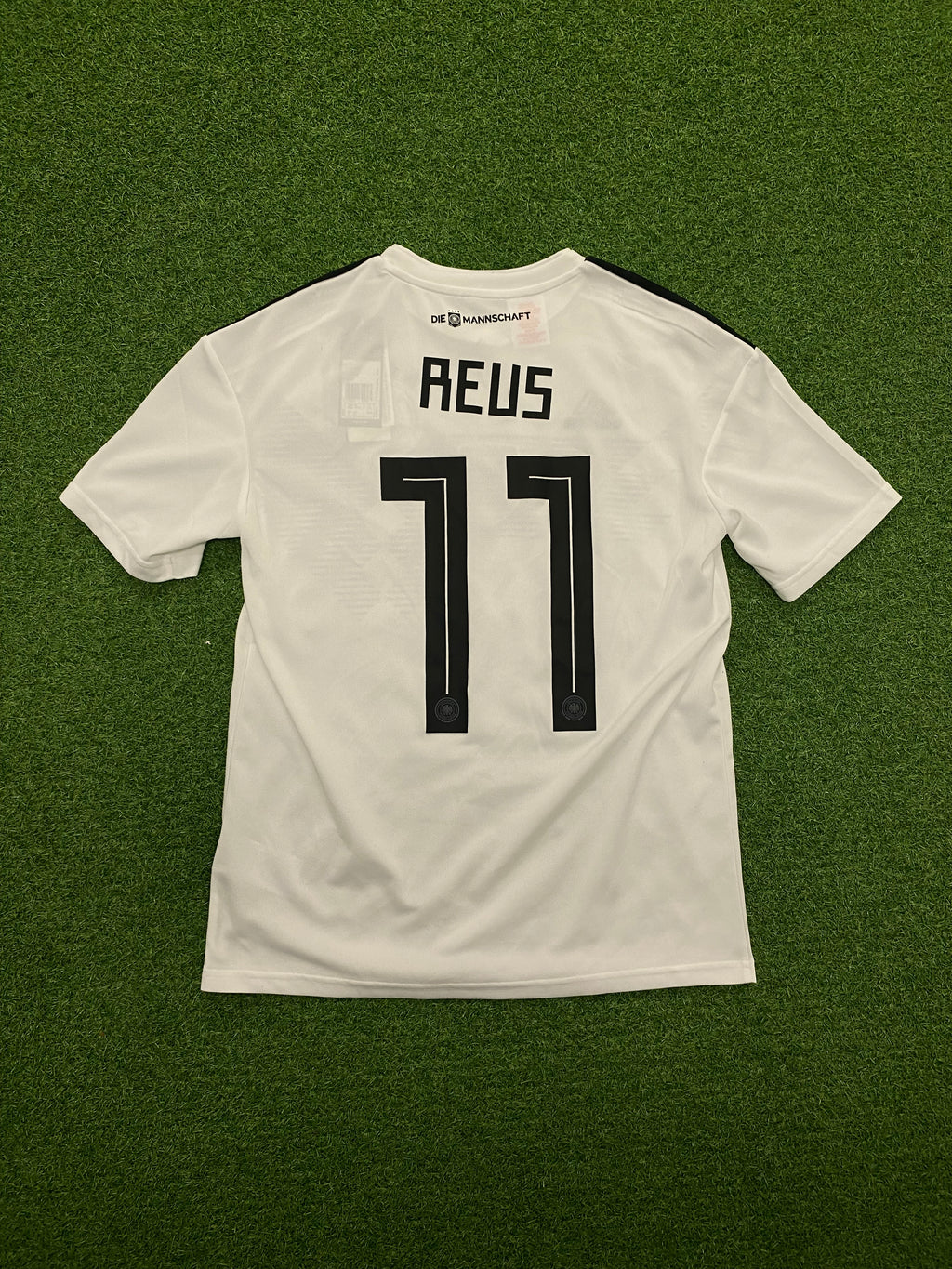 adidas DFB Deutschland Trikot Home Herren WM 2018 176 - REUS 11 - Flock schief