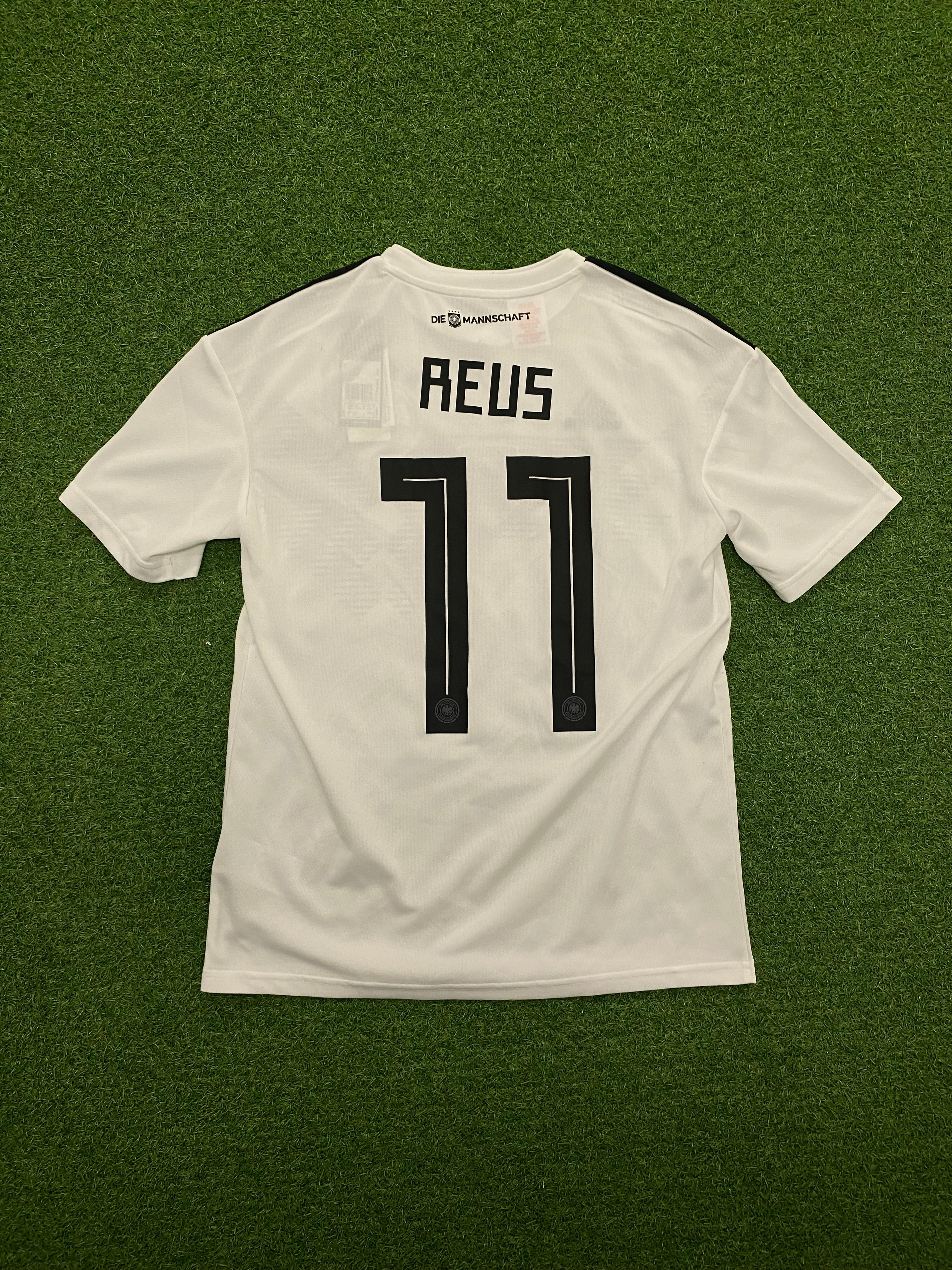 adidas DFB Deutschland Trikot Home Herren WM 2018 176 - REUS 11 - Flock schief