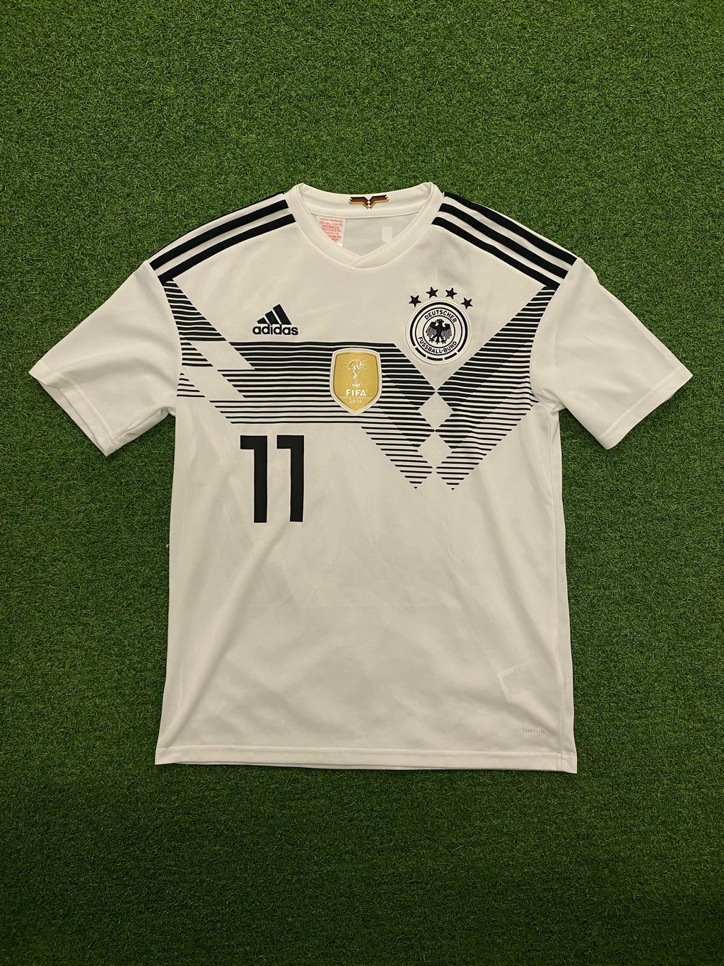 adidas DFB Deutschland Trikot Home Herren WM 2018 176 - REUS 11 - Flock schief