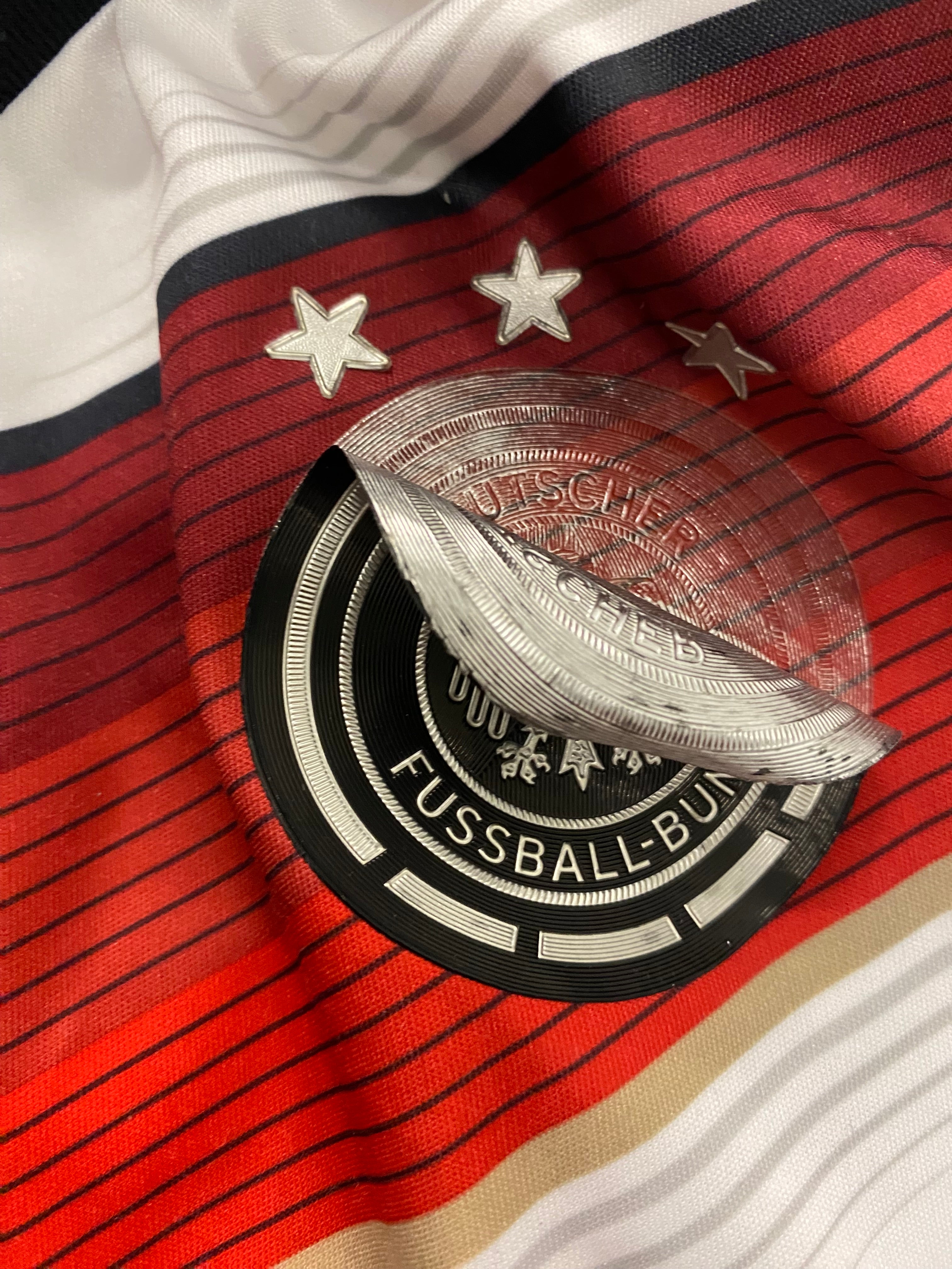 adidas DFB Deutschland Trikot Kinder WM 2014 152 - REUS 21 - Logo löst sich